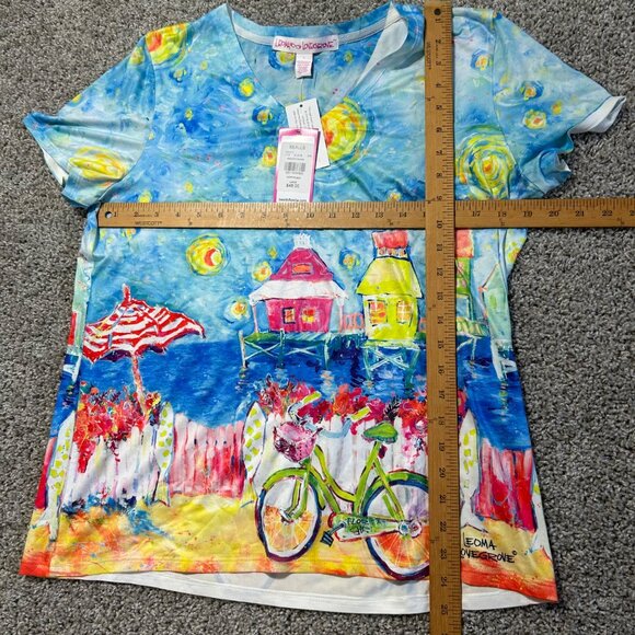 Leoma Lovegrove Women's Large Happyplace Graphic Print T-Shirt NWT - Picture 7 of 8